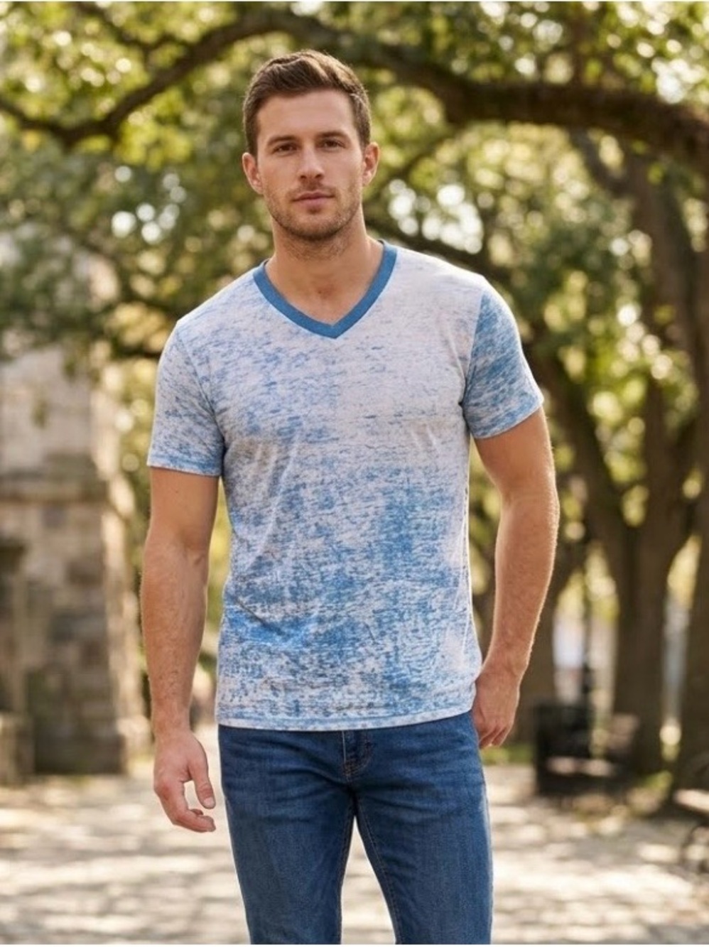 🖤Siva Men’s See-Through Lightweight Distressed Shirt Size Large